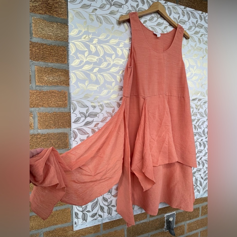 COS Terracotta Tie-Front Midi Dress | Minimalist Scandi Style | Size 12 - Picture 5 of 11